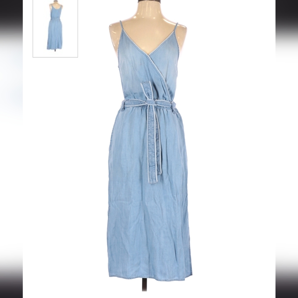 Anthropologie Cloth & Stone chambray  Midi Dress S denim